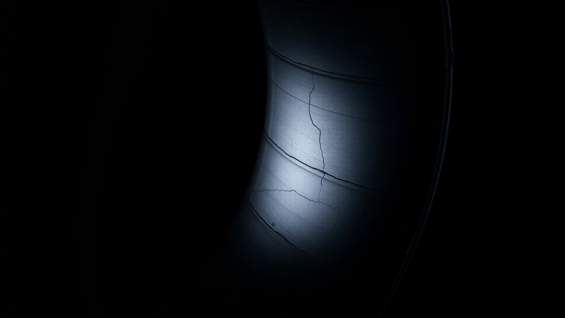 Macro photograph of a reclaimed tyre inner tube